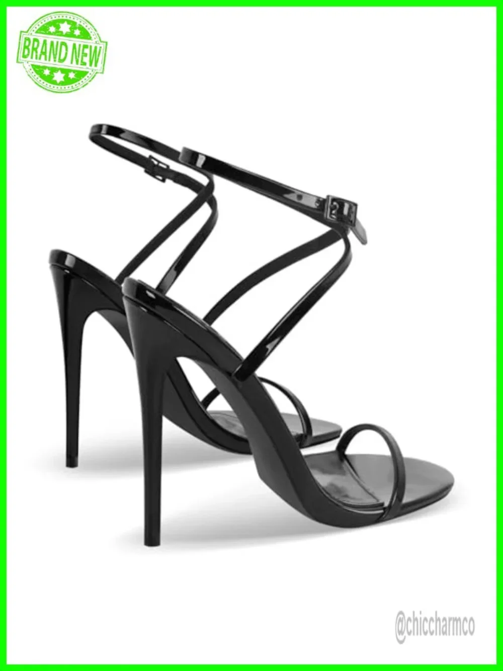 Stilettos High Heels 3.5 Inch Open Toe Lace Up Ankle Strap Party Dress Sandals